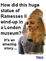 Weighing over 7 tons, one of the largest pieces of Egyptian sculpture in the British Museum is the statue of Ramesses II who ruled Egypt for 67 years.